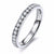 Titanium Stainless Steel Rings For Women Silver color 8 mm zirconia wedding rings Small CZ Surround Fashion Jewelry Wholesale
