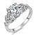 Titanium Stainless Steel Rings For Women Silver color 8 mm zirconia wedding rings Small CZ Surround Fashion Jewelry Wholesale