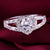 2019 Exquisite Silver Heart-shaped Wedding Rings zircon Ring For Women Bijoux Anel Femme Engagement Ring Statement Jewelry Gift