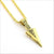 Men's Fashion Jewelry Gold Silver black Arrow Head Pendant Long Chain Necklace mens stainless steel necklaces