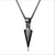 Men's Fashion Jewelry Gold Silver black Arrow Head Pendant Long Chain Necklace mens stainless steel necklaces