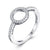 Fashion Crystal Silver Color Ring For Women Flower Love Heart Crown Finger Rings Cocktail Part Brand Ring Jewelry