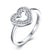 Fashion Crystal Silver Color Ring For Women Flower Love Heart Crown Finger Rings Cocktail Part Brand Ring Jewelry