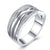 Fashion Crystal Silver Color Ring For Women Flower Love Heart Crown Finger Rings Cocktail Part Brand Ring Jewelry