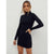 New stand collar long sleeve solid color sexy slim hip dress foundation dress