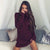 2020 new women's hood high collar loose long sleeve oversized sweater vest top high collar dress straight mini arrival Dress