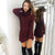 2020 new women's hood high collar loose long sleeve oversized sweater vest top high collar dress straight mini arrival Dress