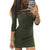 ZSIIBO 2020 new sexy slim bag hip mini dress chest opening seven-point sleeve dress bottoming dress