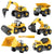 6 Styles Engineering Cars mini Diecast Plastic car Construction Vehicle Excavator Model toys for children with toy boys gift