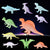 16pcs Luminous Dinosaur Toys Model Set Glow in the dark Fluorescent Kids Toys Dragon Animal Model Boys Birthday Gift Home Deco
