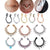 1Pc 10mm Zircon Fake Septum Piercing Nose Ring Hoop nose For Girl Men Faux Body Clip Rings non Body Jewelry Non-Pierced