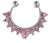 1Pc 10mm Zircon Fake Septum Piercing Nose Ring Hoop nose For Girl Men Faux Body Clip Rings non Body Jewelry Non-Pierced