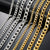 Silver Gold Filled Solid Necklace Curb Chains Link Men Choker Stainless Steel Male Female Accessories Fashion