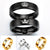 Hot Sale 1Pcs 3 Colors Titanium His Queen Her King DIY Engraved Couple Ring Romantic Engagement Wedding Rings for Lover Jewelry