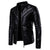 Mens Biker Moto Jacket Stand Collar Motorcycle Faux Leather Casual Jackets Fashion Male Black PU Coat Long Sleeve Large Size 5xl