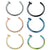 2pcs U Shaped Fake Nose Ring Hoop Septum Rings Stainless Steel Nose Piercing Fake Piercing Oreja Pircing Jewelry