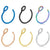 2pcs U Shaped Fake Nose Ring Hoop Septum Rings Stainless Steel Nose Piercing Fake Piercing Oreja Pircing Jewelry