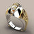 Trendy Geometric Ring Men Gold Silver Finger Rings For Women Cubic Zircon Ring Pave Setting Party Accessory Anillos Mujer bague