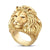Fashion Hip Hop Rock Gold Lion Head Ring For Men Animal Finger Rings Male Punk Biker Jewelry