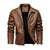 Brand Men's Leather Biker Jakcet Coat 4XL 5XL Male Streetwear Retro Casual Fleece Leather Jacket Men Outwear Clothing BYDH51