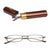 1Pc Unisex New Comfy Stainless Steel Frame Resin Reading Glasses Vision Care 1.00-4.00 With Tube Case Retro Business Eyeglasses