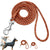 Rolled Leather Dog Leash For Small Medium Dogs Braided Leather Puppy Cat Pet Walking Leash Leads Brown Color 4ft Long