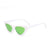 Cat Eye Sunglasses Women 2020 New Fashion Triangle Small Size Frame Eyewear Reb Blue Green Lens Sun Glasses UV400