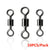 10-50PCS Fishing Swivel Sizes Solid Connector Ball Bearing  Snap Fishing Swivels Rolling  Stainless Steel Beads