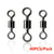 10-50PCS Fishing Swivel Sizes Solid Connector Ball Bearing  Snap Fishing Swivels Rolling  Stainless Steel Beads
