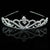 New Hair Band Wedding Hair Accessories for Women Girls Headband Hair Ornaments Headpiece Blue Crystal Silver Crown Hair Jewelry