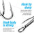 20pcs/ Set Treble Fishing Hooks Carbon Steel Barbed Fishhooks Super Sharp Triple Hooks Sea Tackle Accessories with Box