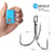 20pcs/ Set Treble Fishing Hooks Carbon Steel Barbed Fishhooks Super Sharp Triple Hooks Sea Tackle Accessories with Box
