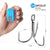 20pcs/ Set Treble Fishing Hooks Carbon Steel Barbed Fishhooks Super Sharp Triple Hooks Sea Tackle Accessories with Box